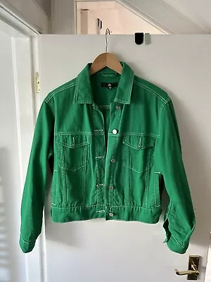 Buy Missguided Size 6 Forest Green Oversized Denim Jacket • 7£