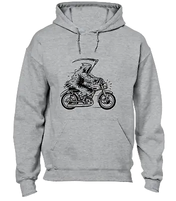 Buy Grim Reaper Motorbike Hoody Hoodie Motorcycle Death Skull Biker Design Top • 21.99£