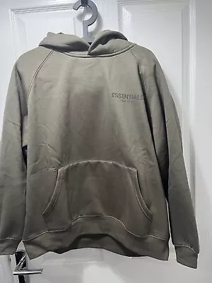 Buy Essentials Fear Of God Hoodie - Olive Green - Size Medium - Brand New With Tags • 50£