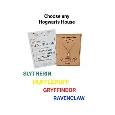 Buy Harry Potter SORTING HAT Necklace  GRYFFINDOR, Hufflepuff, SLYTHERIN Jewellery • 5.90£
