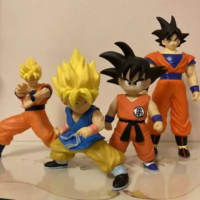 Buy LOT 4 Dragon Ball Soft Vinyl Figure Son Goku Super Saiyan Anime Character Goods • 117.29£