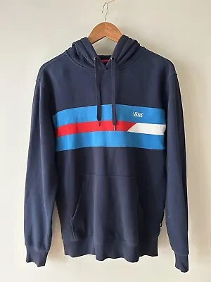 Buy Vans 2017 Hoodie Size Small Blue Red Stripe Cotton Skateboarding Casual Skate • 19.95£