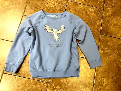 Buy Girls Jumper Sweatshirt Blue Unicorn From NEXT, Xmas Jumper / Age 10-11 Years • 5£