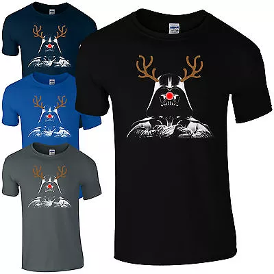 Buy Darth Vader Rudolph Reindeer T-Shirt Funny Star Wars Christmas Kids Men Gift Top • 13.01£