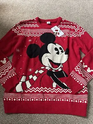 Buy Next Mickey Mouse Mens Knitted Christmas Jumper Size Large  • 25£