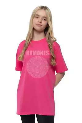 Buy Ramones Kids Presidential Seal Pink T Shirt • 12.94£