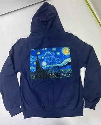 Buy VINCENT VAN GOGH Starry Night Zip-Up Hoodie  THE ALIVE THE EXPERIENCE NEW!!! • 18.89£