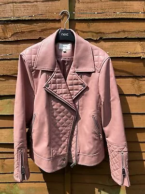 Buy Next Pink Faux Leather Jacket UK 16 • 10£