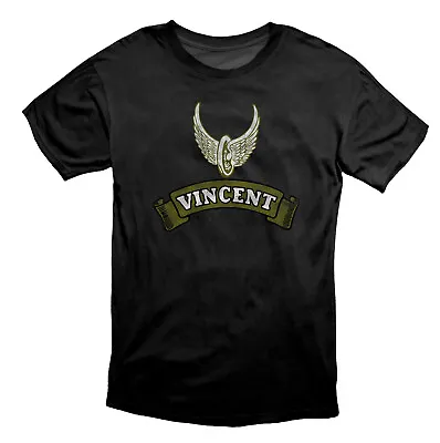 Buy Vincent Vintage Style Motorcycle T Shirt Black • 19.49£