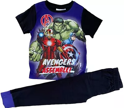 Buy New Avengers Asemble Pyjamas.t-shirt & Slim Fit Bottoms.5-6yrs. • 4.95£