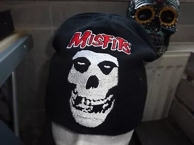 Buy Misfits Embroidered Beanie Mutze Punk Rock Danzig Type O Negative Carnivore NOFX • 15.54£