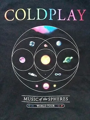 Buy COLDPLAY Music Of The Spheres OFFICIAL T-SHIRT Electronic BRITPOP Chris Martin • 15.99£