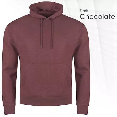 Buy Mens Plain Hooded Sweatshirt Pullover Hoodie Adult Fleece Long Sleeved Sportwear • 9.99£