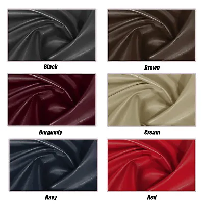 Buy Soft Clothing PVC FABRIC Leatherette Upholstery Faux Leather Dress Vinyl 142cm • 1.39£