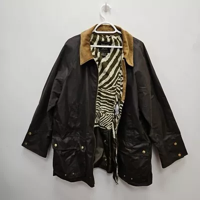 Buy Barbour X House Of Hackney Handley Zebra Print Wax Waterproof  Coat Jacket Uk 18 • 199.99£