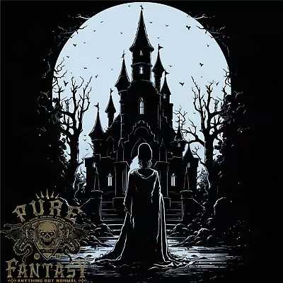 Buy A Fantasy Haunted House Halloween Spooky Mens T-Shirt 100% Cotton • 10.75£