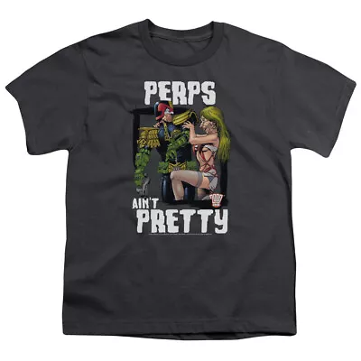 Buy Judge Dredd Aint Pretty Kids Youth T Shirt Licensed Comic Book IDW Tee Charcoal • 14.05£