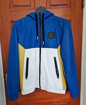 Buy Diesel Yellow/blue/white 100% Sheepskin Leather Jacket Uk Size Small - In Vgc  • 100£