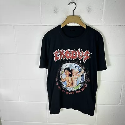 Buy Exodus Shirt Mens Medium Black 30 Years Of Blood And Booze Band Metal Punk • 23.95£