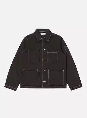 Buy Universal Works Coverall Jacket In Black Twill • 65£