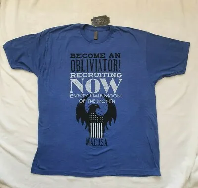Buy Harry Potter Fantastic Beasts T-shirt 'Become An Obliviator' Loot Crate Blue NEW • 7.99£