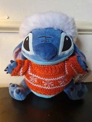 Buy Disney Store Christmas Stitch Plush Orange Jumper In Santa Hat Stamped With Tags • 20£