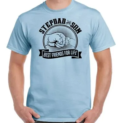 Buy Stepdad & Son T-Shirt Best Friends For Life Mens Funny Father's Day Dad Gift • 8.99£