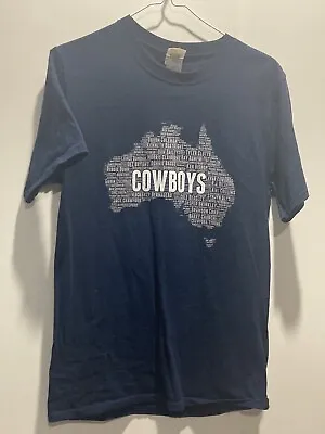Buy Fruit Of The Loom T Shirt S Dallas Cowboys Players Australia Blue Heavy Cotton • 18.80£