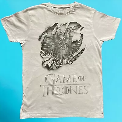 Buy Official Game Of Thrones T-Shirt Medium Mens Short Sleeve White GOT T-Shirt • 6.99£
