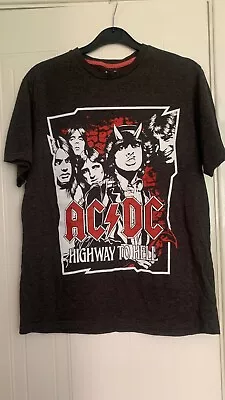 Buy ACDC Official Highway To Hell Dark Grey T Shirt Size S • 10£