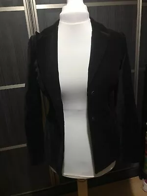 Buy Black Velvet Jacket From Hennes Collection - Size 10 - Vamp Goth Halloween • 15£