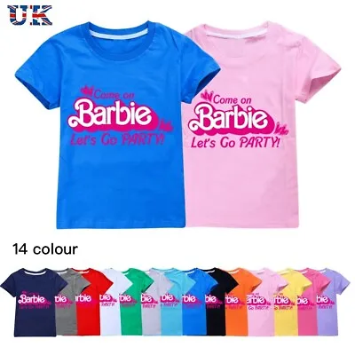 Buy New Girl Barbie Doll Printed Short Sleeve T-shirt Casual Cotton T-shirt Top Gift • 10.82£