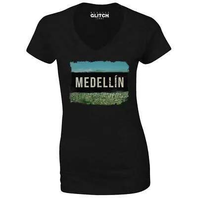 Buy Medellin V-Neck Women's T-Shirt - Narcos Drugs Colombia Pablo Escobar Cartel • 12.99£