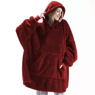 Buy Hoodies Blanket Oversized Hooded Ultra Plush Fluffy Giant Big Sweatshirt Blanket • 9.49£