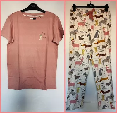 Buy Next Ladies Cute Peach Multi Dog Design Cotton Pyjamas In Bag - Sml, Med, Lge • 24.99£