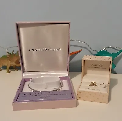 Buy Jewellery Bracelet & Ring Silver Swarovski Crystal Equilibrium Ava Ro • 15.99£