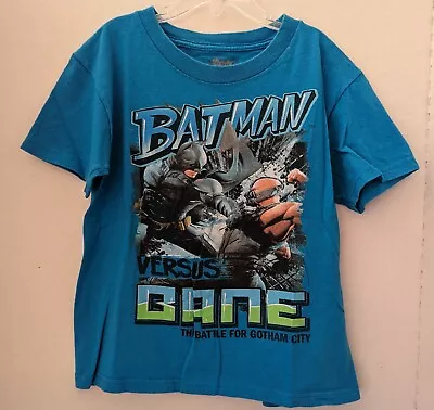 Buy Dc Comics Batman Versus Bane Blue T-shirt Boy's Size 8 • 7.88£