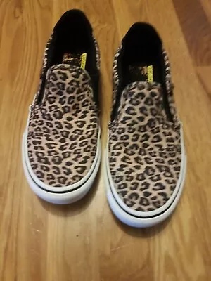Buy VANS Asher Deluxe Slip On Shoes Ortholite Cheetah Leopard Print Women's Sz 6.5. • 22.68£