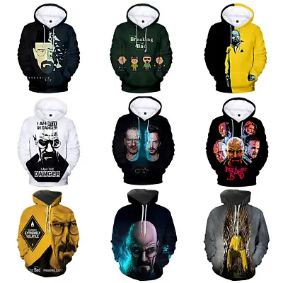 Buy Breaking Bad 3D Hoodies Cosplay Walter White Sweatshirts Jackets Coat Costumes • 21.46£