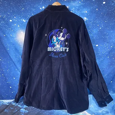 Buy Disney Store Velvet Mickey Mouse Shirt Womens Size XXL Blues Club Embroidery • 19.99£