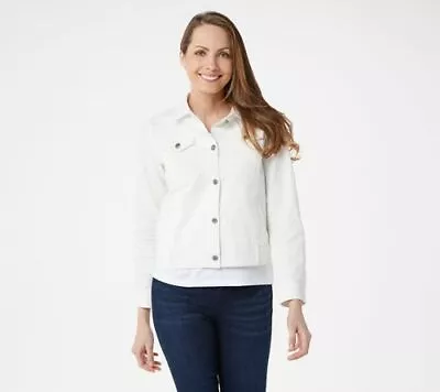 Buy Women With Control My Wonder Denim Colored Jacket White Large • 30.24£