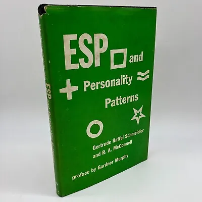 Buy ESP And Personality Patterns 1964 Gertrude Schmeidler R.A. McConnell HC DJ Good • 34.46£