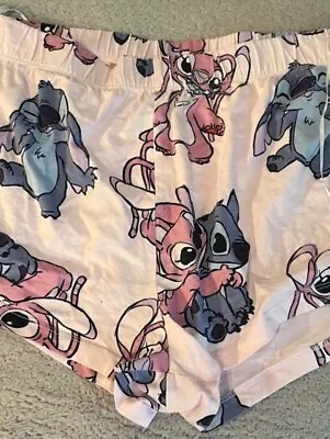 Buy Angel And Stitch Primark Baby Pink Shorts • 4.99£