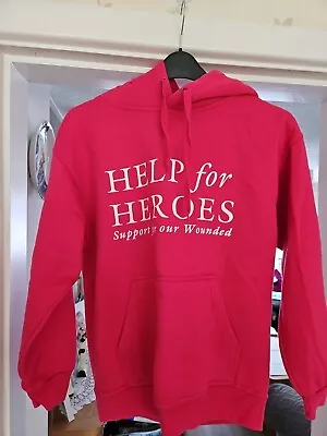 Buy Help For Heroes Womens Ladies Pink Hoodie Sweatshirt Size Small UK Regular  • 8£