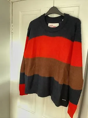 Buy Superdrug Slouchy Baggy Goth Girl Jumper Small Christmas Shapeless Stripey • 7.51£