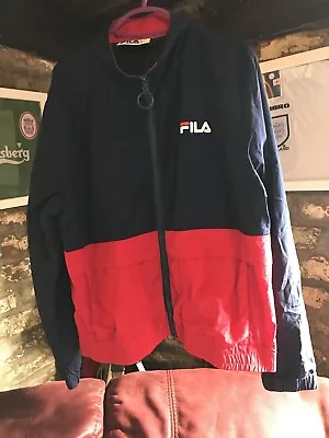 Buy Fila Retro Track Tracksuit Jacket Large L 1990s Lightweight Vintage Windbreaker • 18£