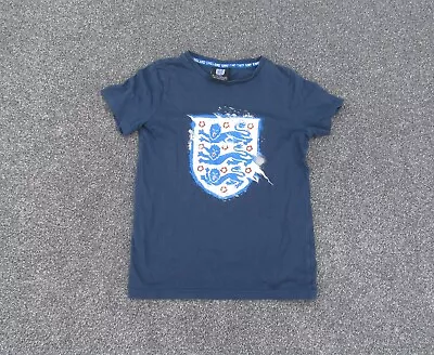 Buy Tu England T Shirt Kids Boys Age 10 Years Navy Crew Neck Tee Casual • 3.58£