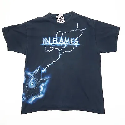 Buy IN FLAMES  Vintage 90'S Y2k Metal Music Rock Band T-shirt XL (M5334) • 20.95£