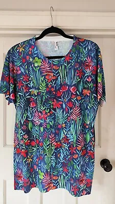 Buy Mens Floral Multicolour Sublimation-T All Over Print T-Shirt Size L Worn Once • 10£