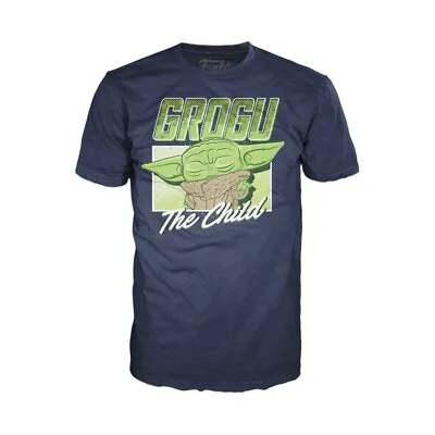 Buy Star Wars Funko Pop Tee T-Shirt Mandalorian Grogu The Child Retro Tour Blue XXL • 16.95£